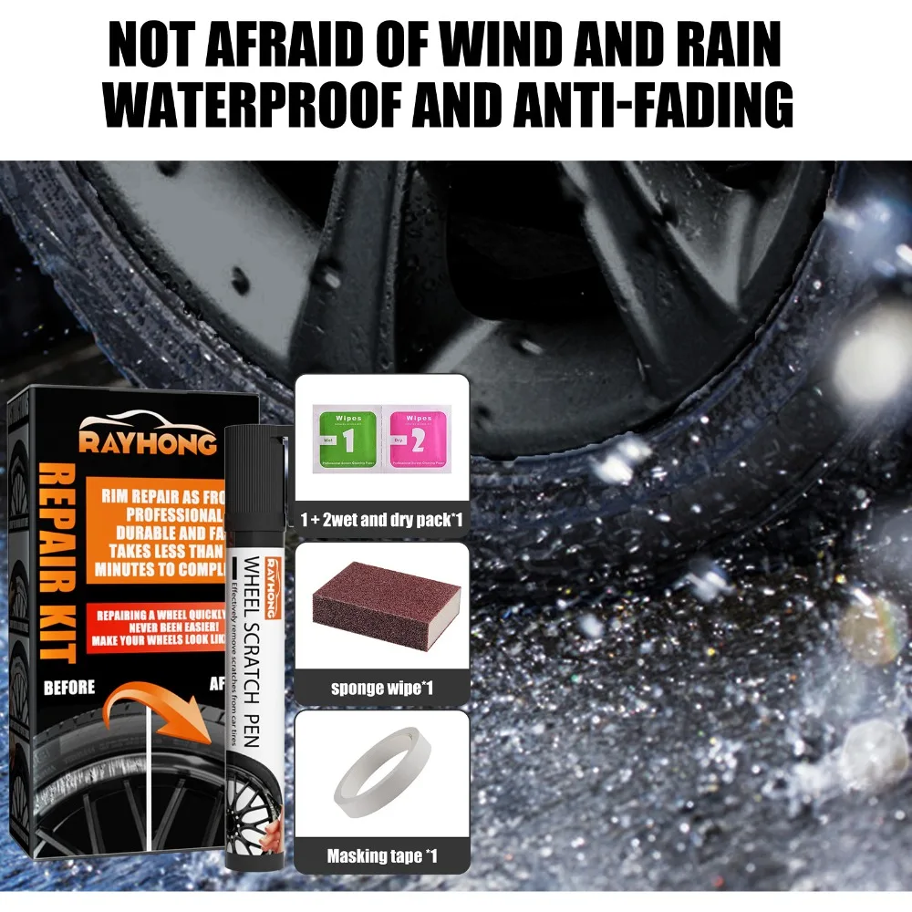 Universal Color Wheel Repair Kit Portable DIY Scratch Repair Paint Paint Fix Car Rim Scratch Kit Alloy Wheel wheel repair kit wheel rim repair paste car scratch remover