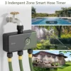 Diivoo WiFi Sprinkler Timer 3 Zone Remote Control Irrigation Timer with Wi-Fi Hub Automatic Manual Watering for Garden 3