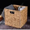 Foldable Storage storage baskets Hand Woven Cube for Shelves, Large Storage Storage Baskets Wicker basket Home Storage 1