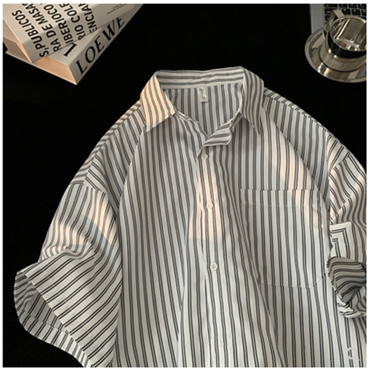 

2023 Spring and Summer Women's Korean Relaxed Leisure Commuter Academy Style Short Sleeve Shirt
