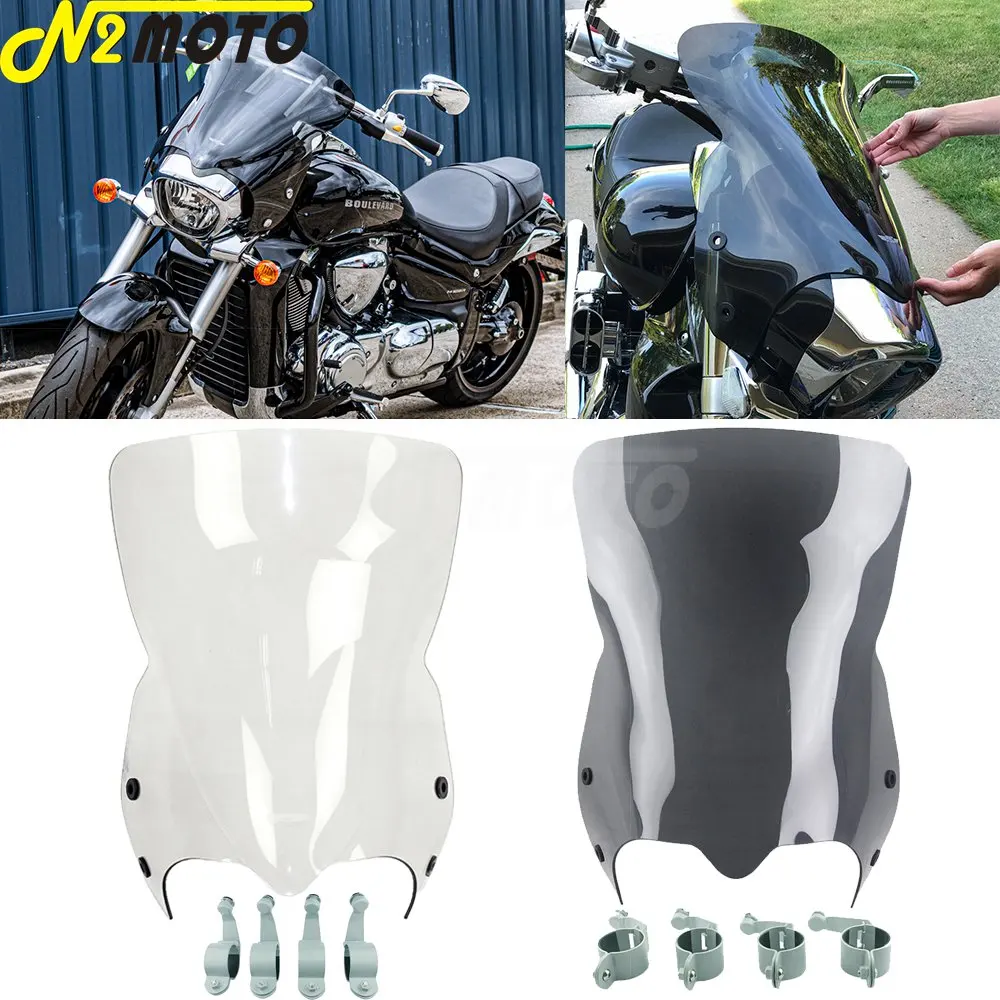 Motorcycle Iridium Clear Smoke Windscreens Windshield Deflectors W