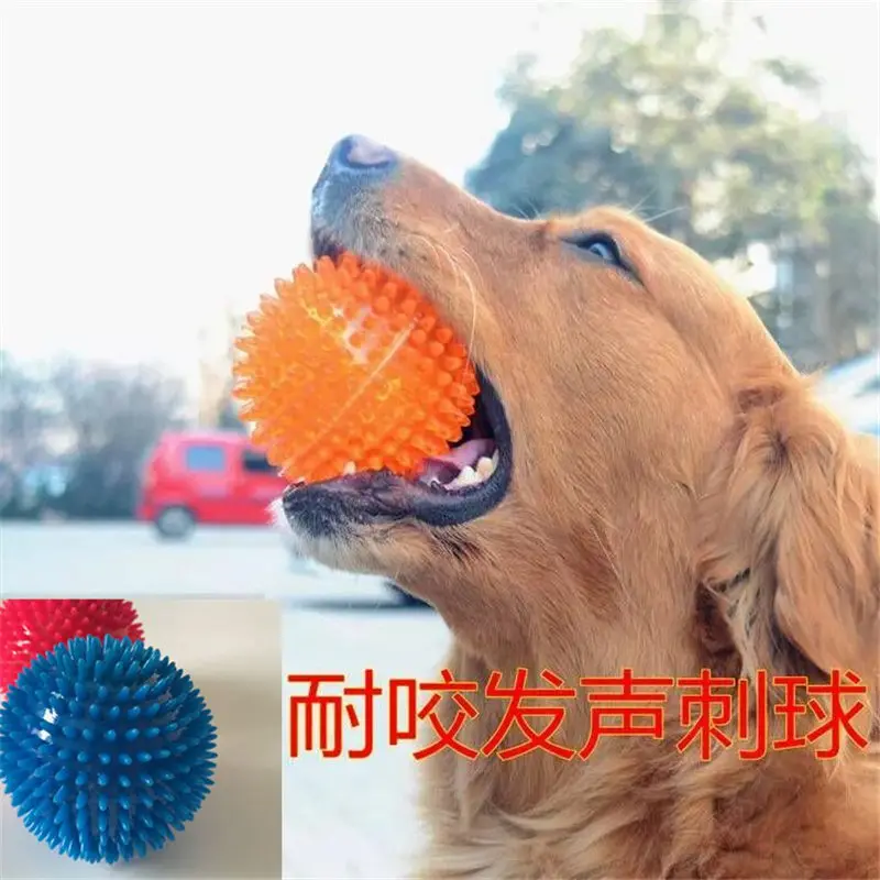 

Puppy Dogs Fetch Balls Dog Ball GB Rubber Bright TPR Chew Toys Squeaky Balls