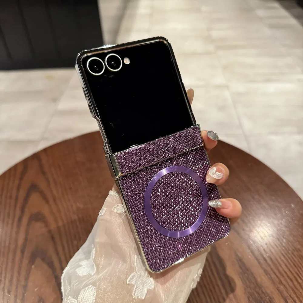 Fashion Glitter Magnetic Wireless Charging Protective Back Cover