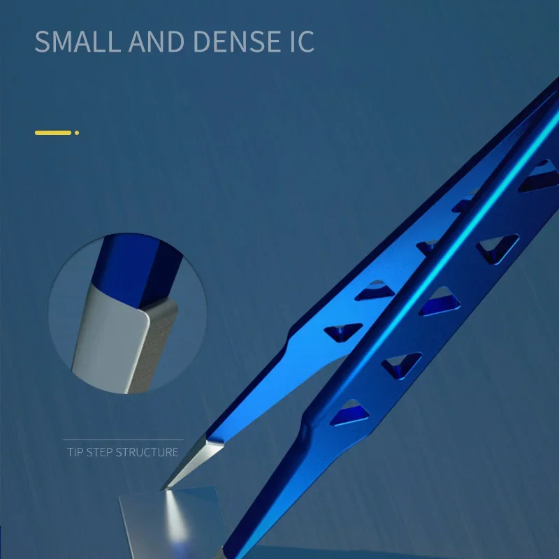 Tweezer Tool Phone Repair Tweezers MECHANIC AAC-14 hollow heat-dissipating tweezers, lengthened thickened high hardness tweezers for mobile phone repair