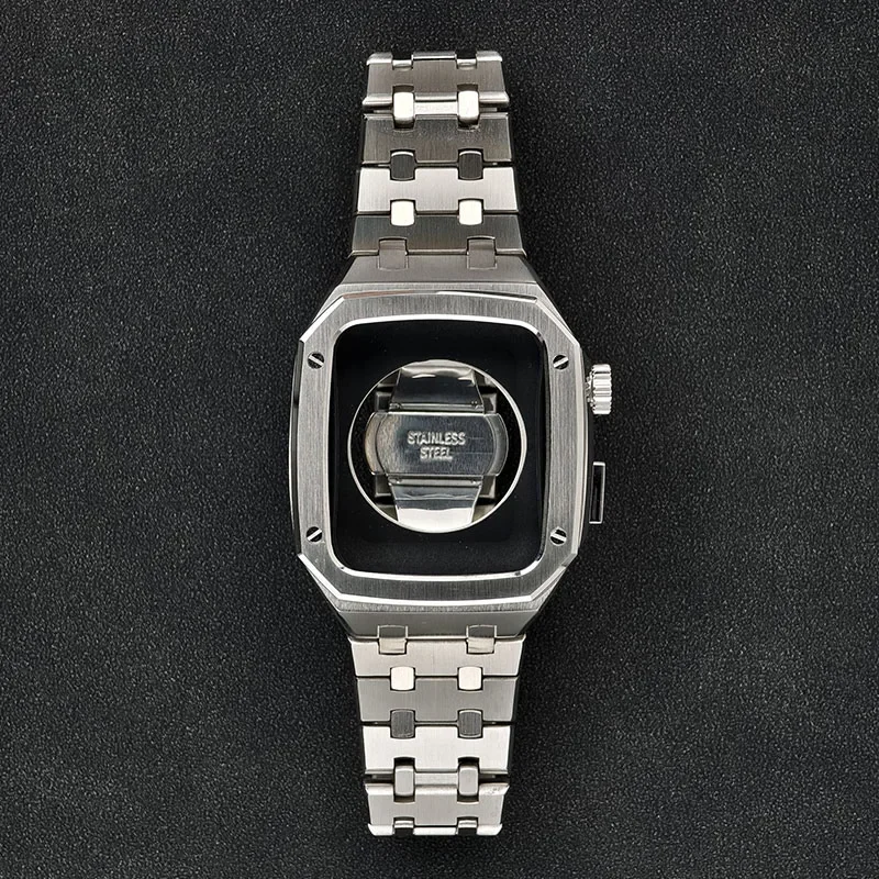 Luxury Stainless Steel Mod Kit with Metal Case and Band Set