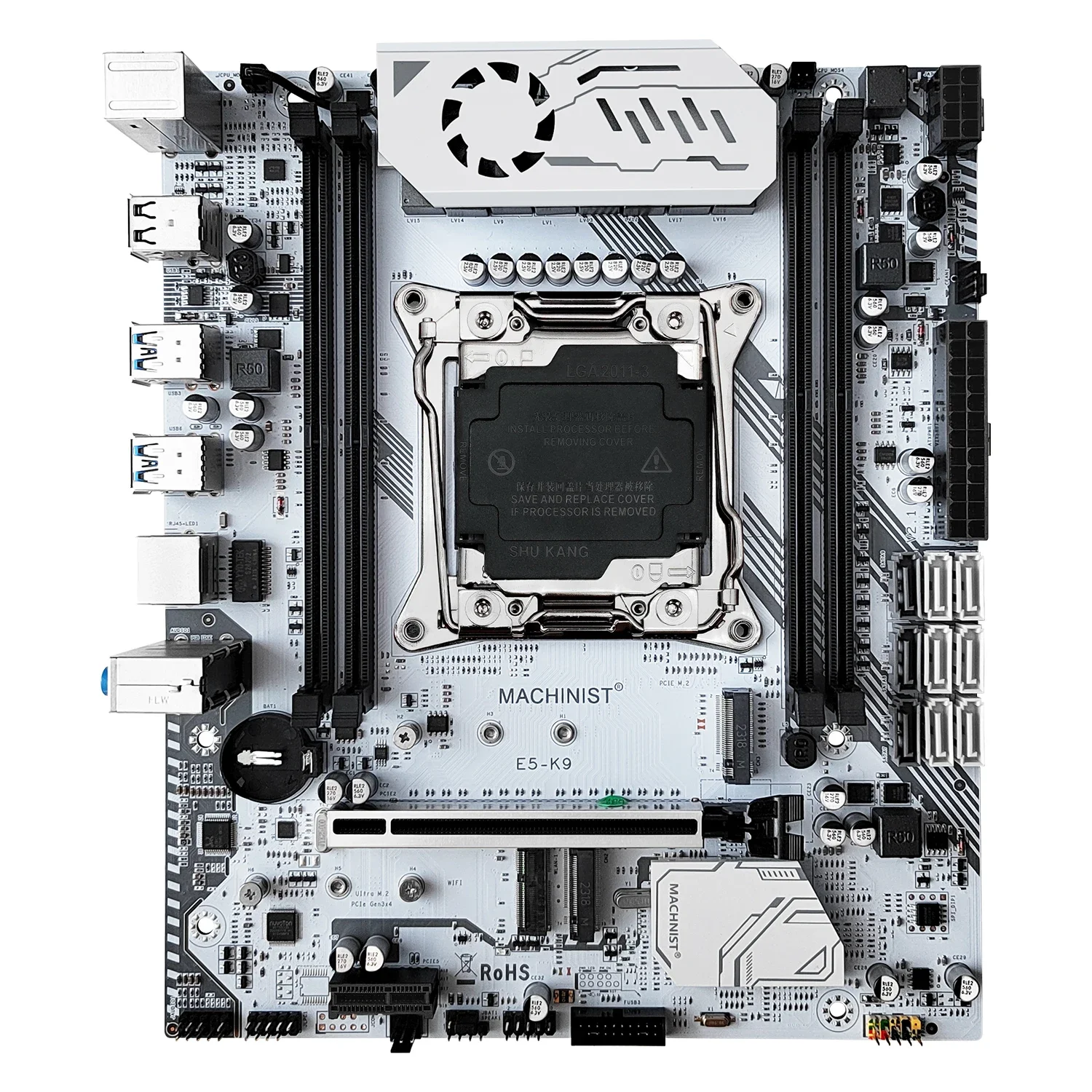 MACHINIST X99 K9 키트, LGA2011-3, Xeon E5 2698 V3 CPU 세트, 16GB DDR4 ECC RAM, NVMe M.2, WIFI, USB3.0