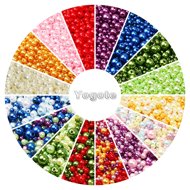 

3-8mm Imitation Pearl Beads Round Color Acrylic Loose Beads For DIY Jewelry Making Handmade Earrings Necklace Bracelet Supplies