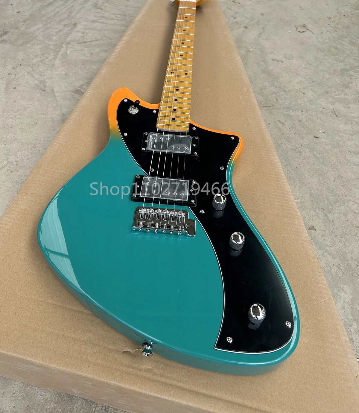 カスタマイズ可能なエレキギター,弦楽器,オレンジグリーン,6弦,卸売り