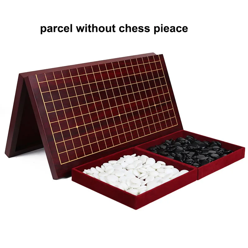 Wooden Foldable Go Chess 19 Road Chessboard 47*45*2cm Checkboard Old Game of Go Weiqi Board For 22mm Piece Checker