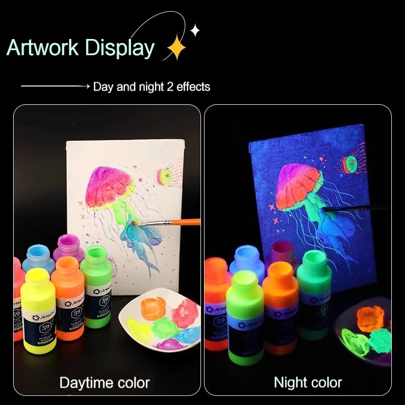 59ML Glow In Dark Acrylic Paint