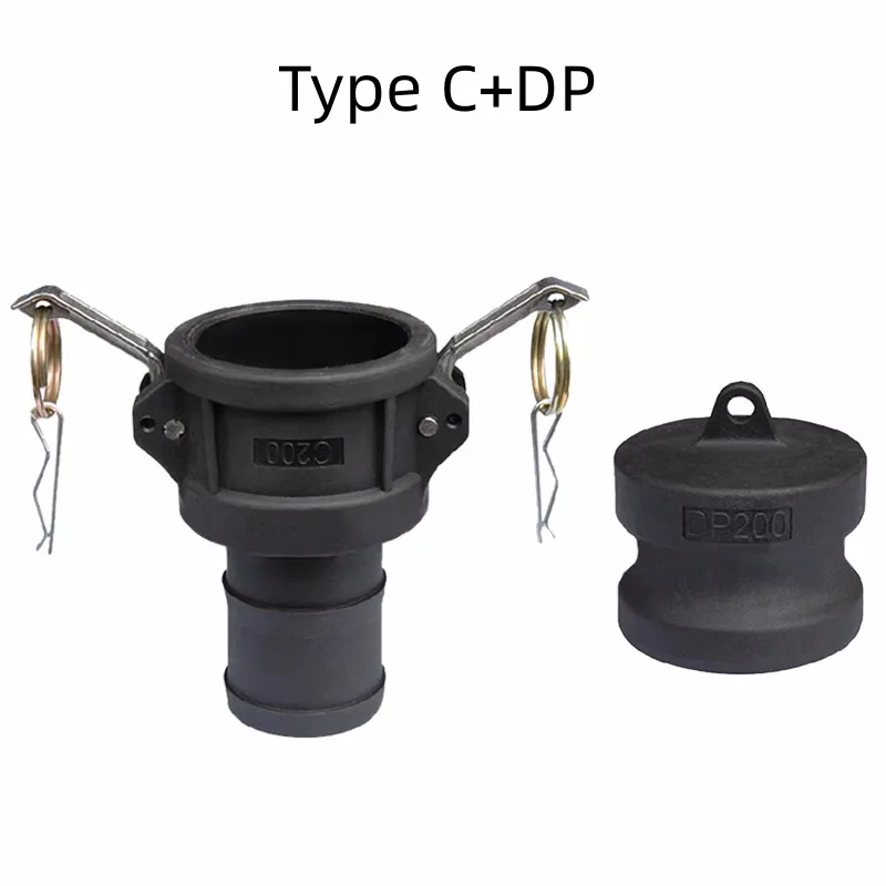 

DN15 To DN50 PP Camlock Coupling Plastic Fitting Adapter MPT FPT Barb Quick Disconnect Combination Set Type B+A DC+E D+F D+A