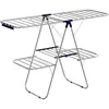 SONGMICS Clothes Drying Rack, Foldable 2-Level Laundry Drying Rack, Free-Standing Large, with Height-Adjustable Wings,Sock Clips 1