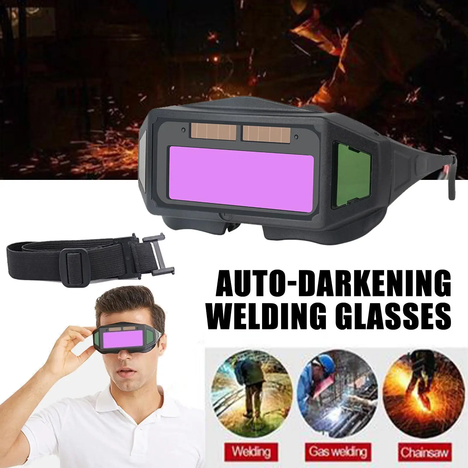 

Welding Glasses Auto Darkening Welding Goggles For Tig Mig Mma Professional Weld Glasses Goggles Multifunction Utility Tool N2m2
