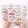 5Pcs/set BB Clips for Kids Hair Accessories Sweet Printe Hairbangs Hairclip Girls Barrette Ins Style Daisy Hairpin Ornaments 3