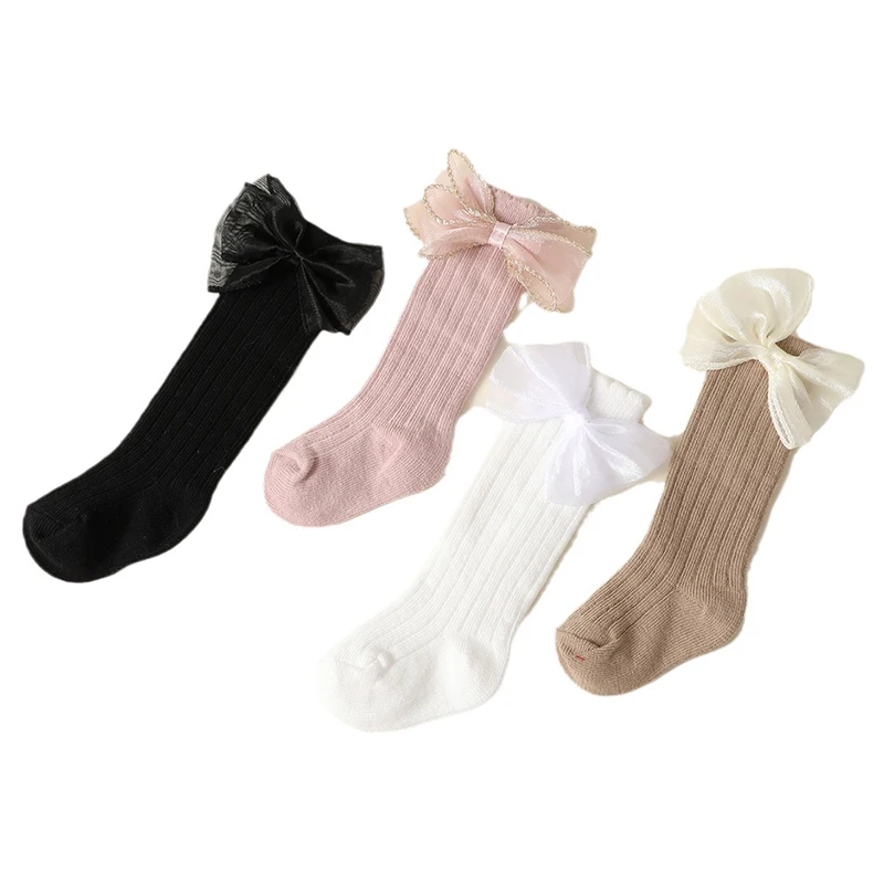 Autumn Baby Girls Mid Tube Socks Solid Color Infant Accessories