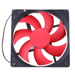 High - Performance 120mm Silent Cooling Fan - DC 12V 2 - Pin for Computer Cases & Power Supplies (Black)