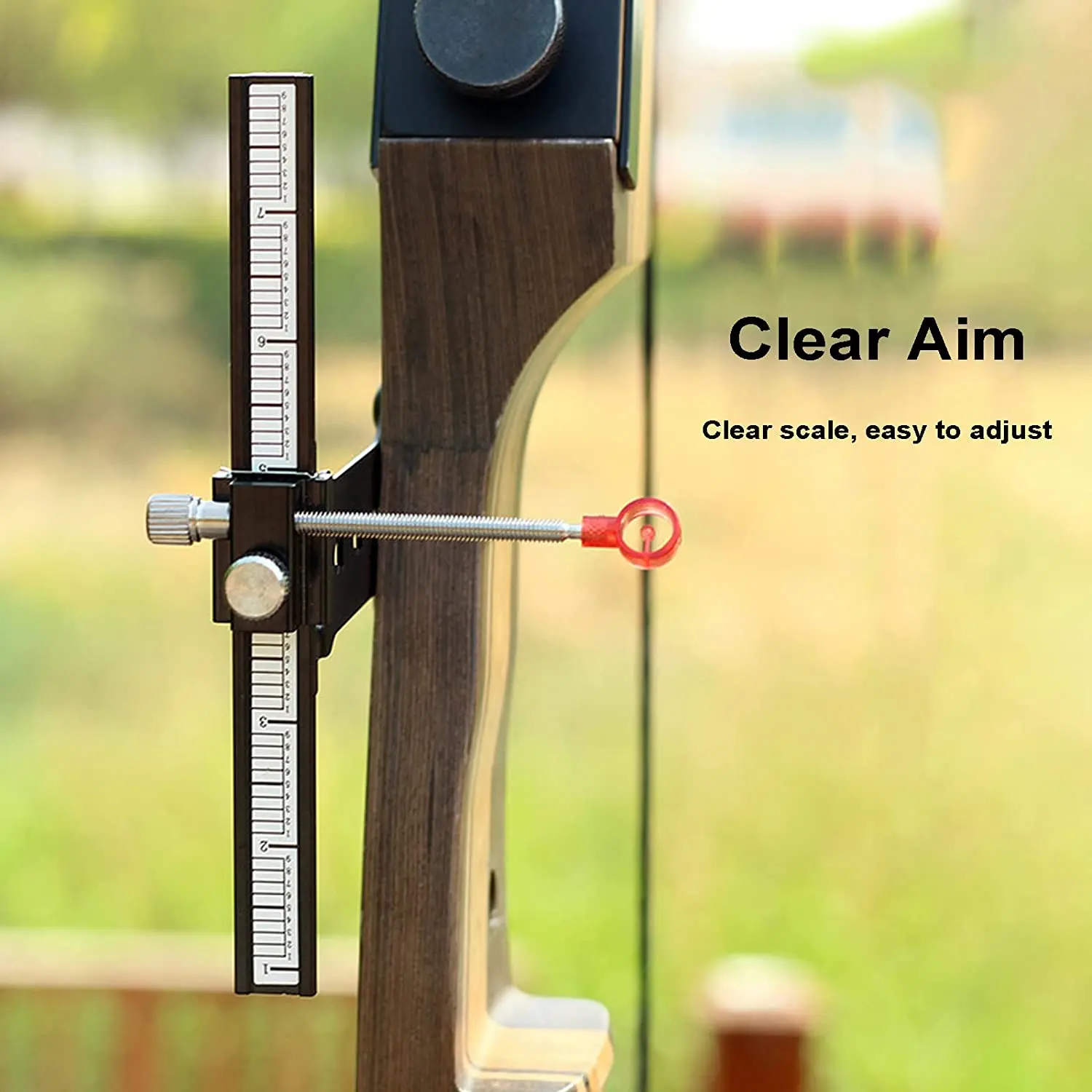 Archery Recurve Bow Sight T Shape Recurve Bow Sights Single Pin Aiming Tool for Target Practice Hunting Shooting