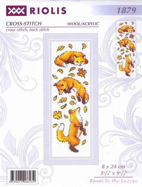 Riolis 1879 Leaf Fox 17-33 Counted 16ct 14ct 18ct Diy Cross Stitch Sets  Chinese Cross-stitch Kits Embroidery Needlework - Cross-stitch - AliExpress