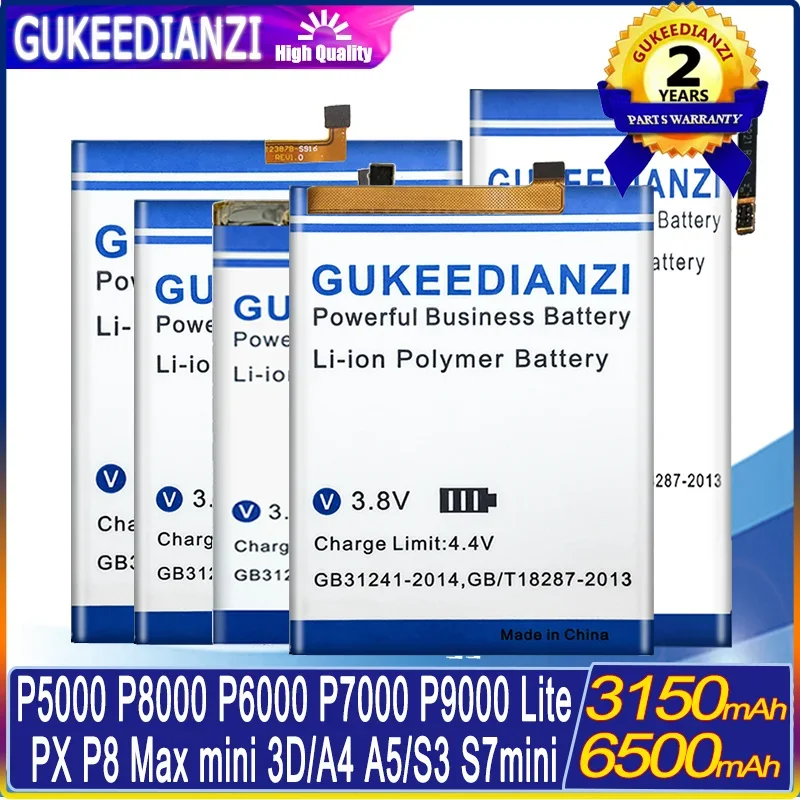 Batteria Per Elephone P8 Max Mini 3D/P5000 P8000 P6000 P7000 P9000 Lite/A4 A5 Px R9 S3 S7 Mini S8