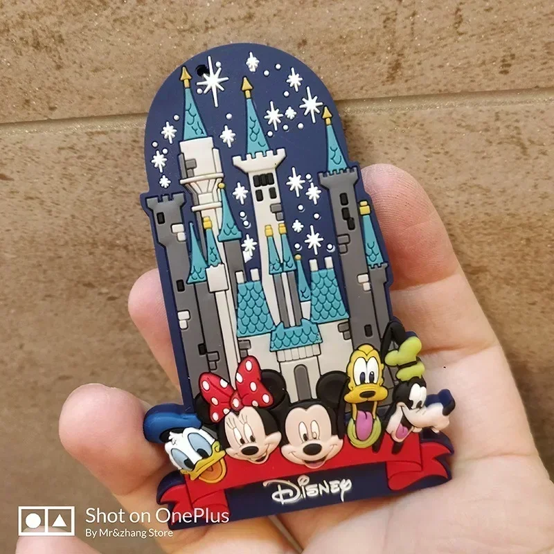 Disney Mickey Mouse Refrigerator Magnets Frozen Mermaid Princess Cartoon Soft Glue Refrigerator Sticker Fridge Magnet Souvenir