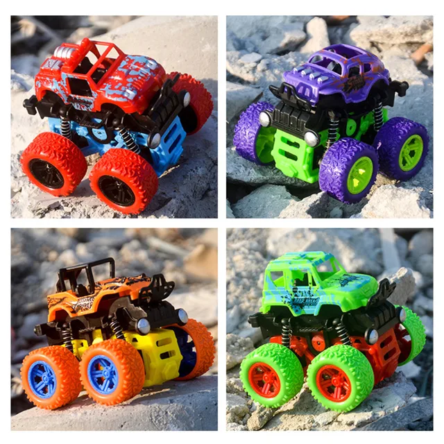 Big Wheel Monster Truck 360 Degree Flipping Car Inertia Friction Power SUV Diecast Outdoor Toys For Children Boys Birthday Gift 2
