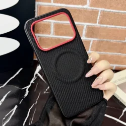 Custodia Magnetica Elegante in Nylon e Pelle Kona con Protezione per Chiavi