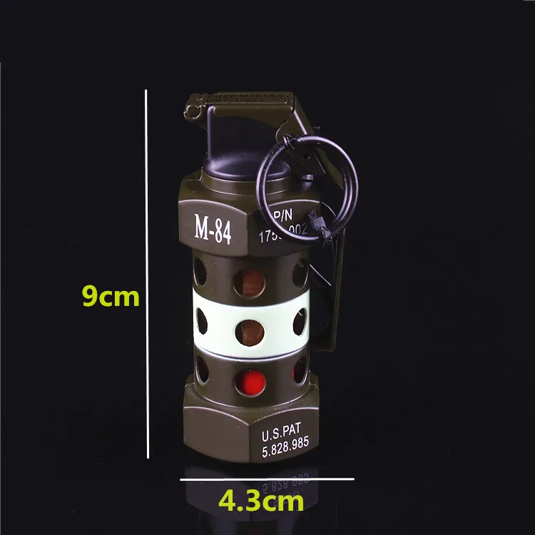 Large Metal Grenade Prop Model Windproof Lighter Creative Simulation Military Shock Bomb Gift Lighter cigarette lighter electric arc igniter