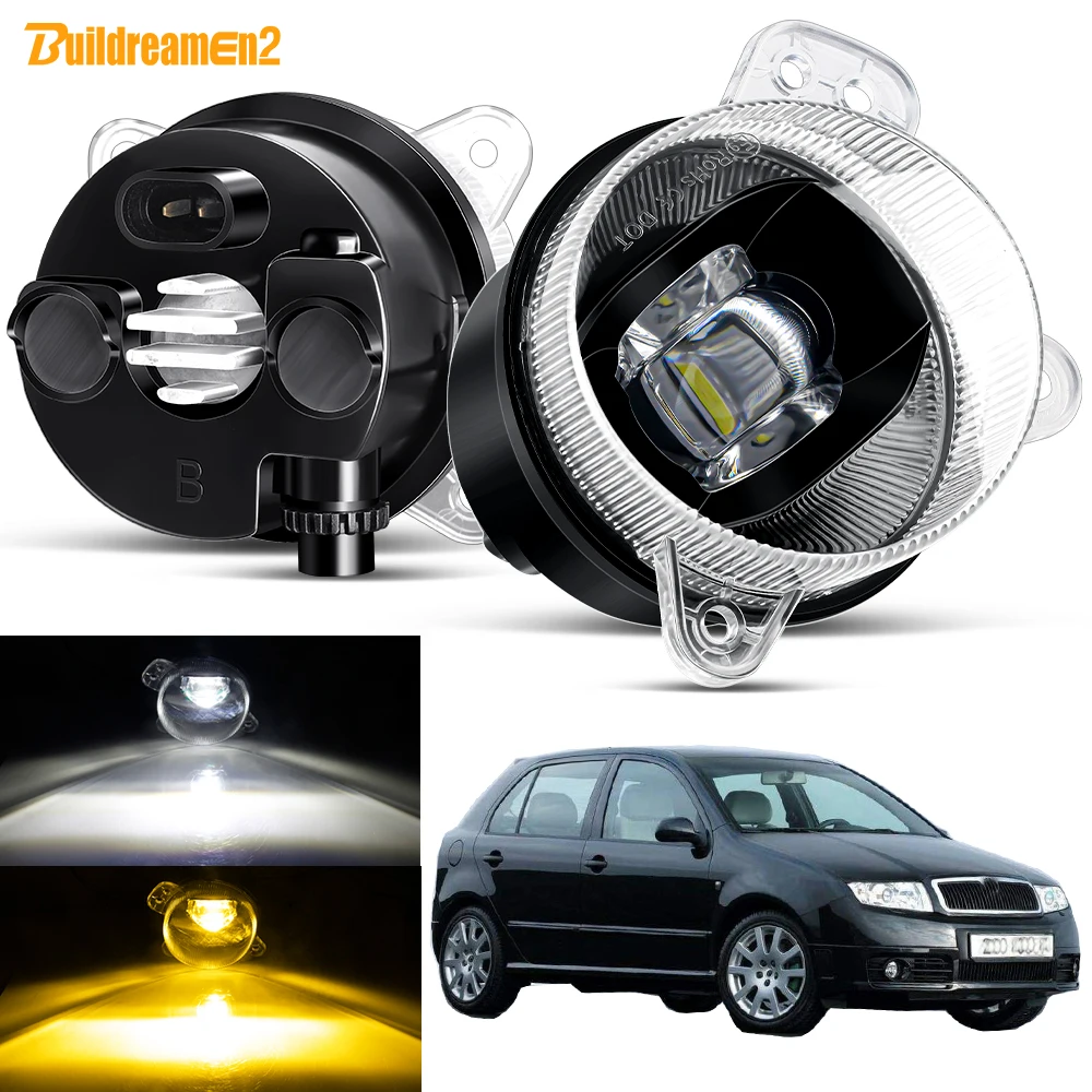 ly ansøge session 2 Pieces 30W LED Canbus Fog Light Assembly For Skoda Fabia Mk1 2005 2006  2007 2008 Car Lens Fog Daytime Running Lamp 8000LM - AliExpress