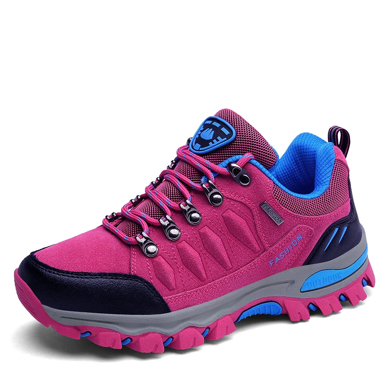 2023 Women\'s Boots Women Hiking Shoes Suede Leather Outdoor Shoes Wear-resistant Lady Trekking Walking Hunting Tactical Sneakers