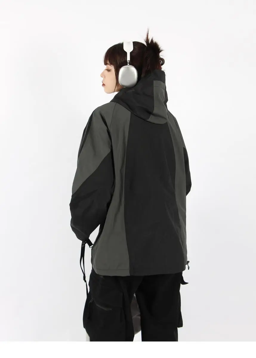 Harajuku y2k Jacket Oversized Vintage Hip Hop Color Block