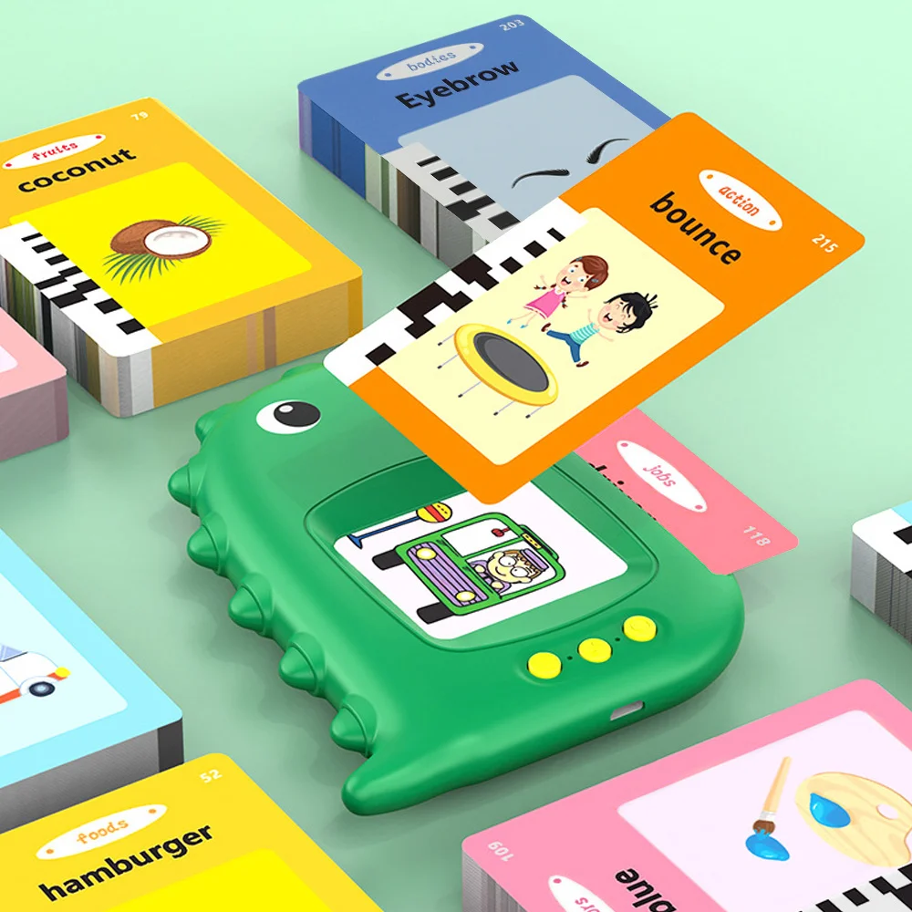 Early Education Flash Card Learning Toys Talking Flashcards for Kids Preschool English Electronic Audio Book Machine Gift 6