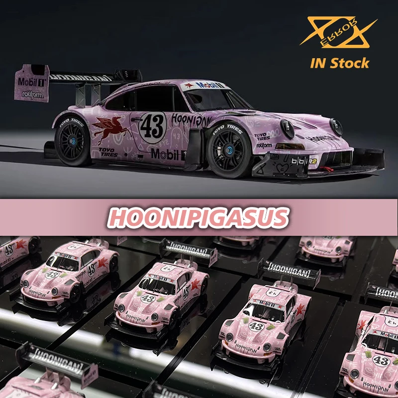 

404 Error 1:64 911 Ken Block 1400hp HOONIPIGASUS Pink 43# Resin Diorama Car Model Collection Miniature Carros Toys