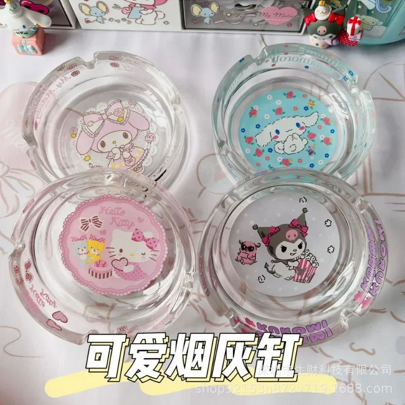 

Sanrio пепельница Hello Kitty моя мелодия мультфильм стекло милая девушка сердце домашняя искусственная гостиная искусственная