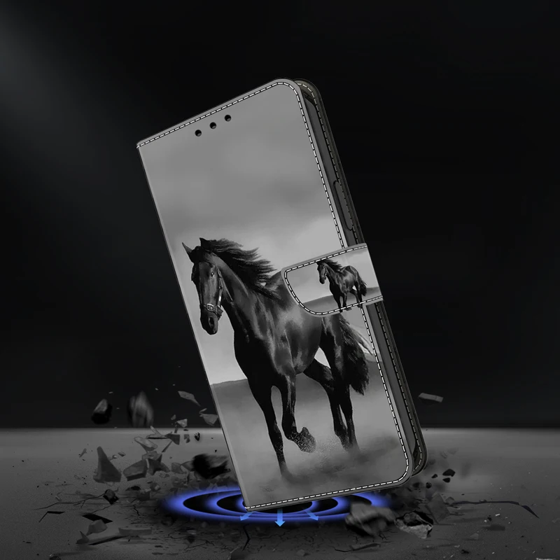 Premium 3D Flip Leather Wallet Phone Case
