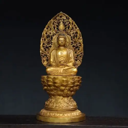 

Chinese Antiques bronze gilded Shakyamuni Buddha statues