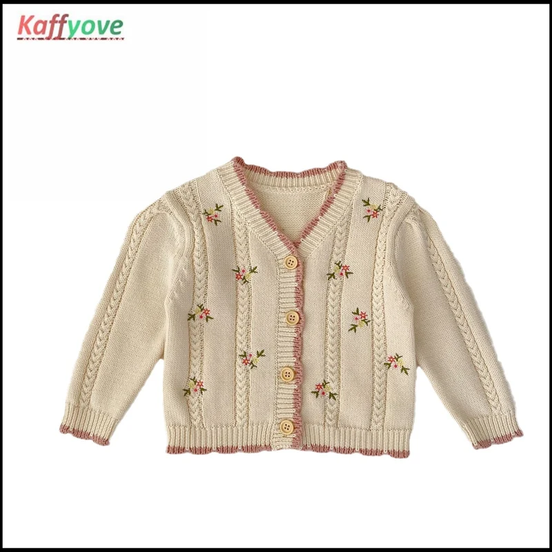 Kaffyove 여아용 가을 가디건, 귀여운 니트 풀오버, 1, 2, 3 세 , 겨울 크리스마스, 어린이 의류