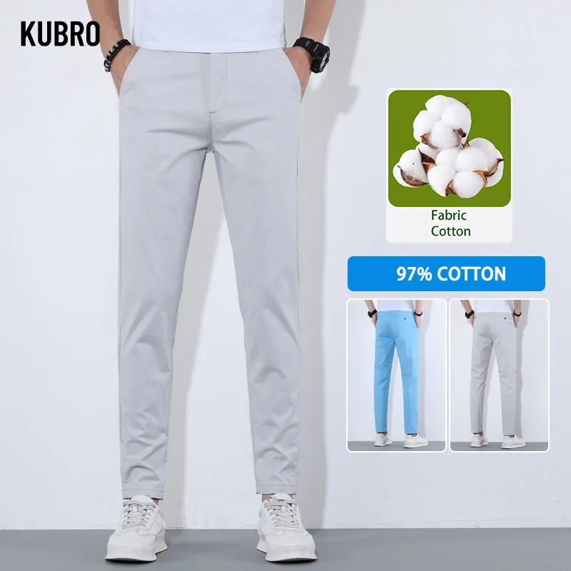 Casual Pants KUBRO Men's Pants Summer Casual Pant 9 Colors Cotton