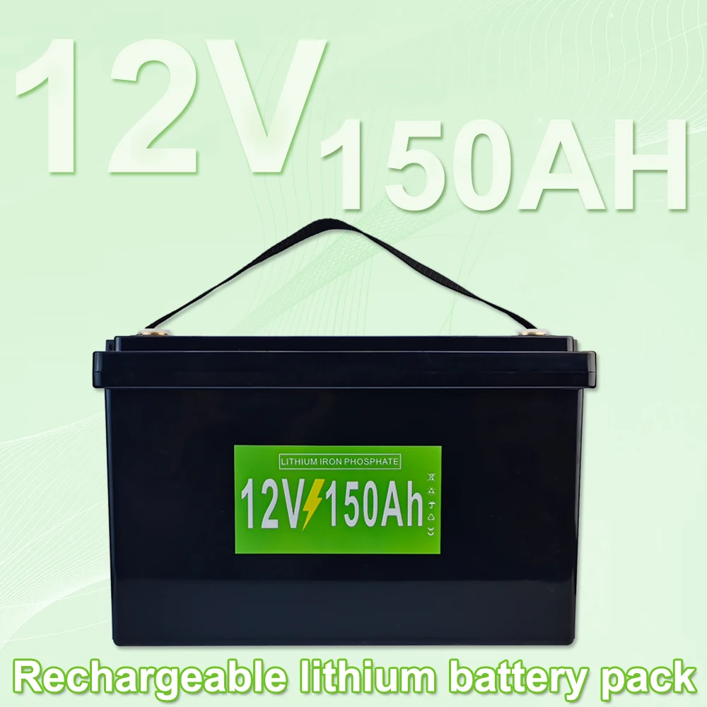 

12V 150AH LiFePo4 Battery 12.8V Built-in BMS Lithium Iron Phosphate Cells Pack For Campers Off-Road Off-grid Solar Wind