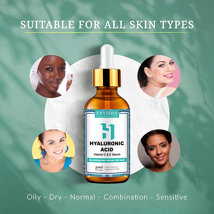 ENVISHA Face Serum Skin Care Vitamin C Hyaluronic Acid Retinol