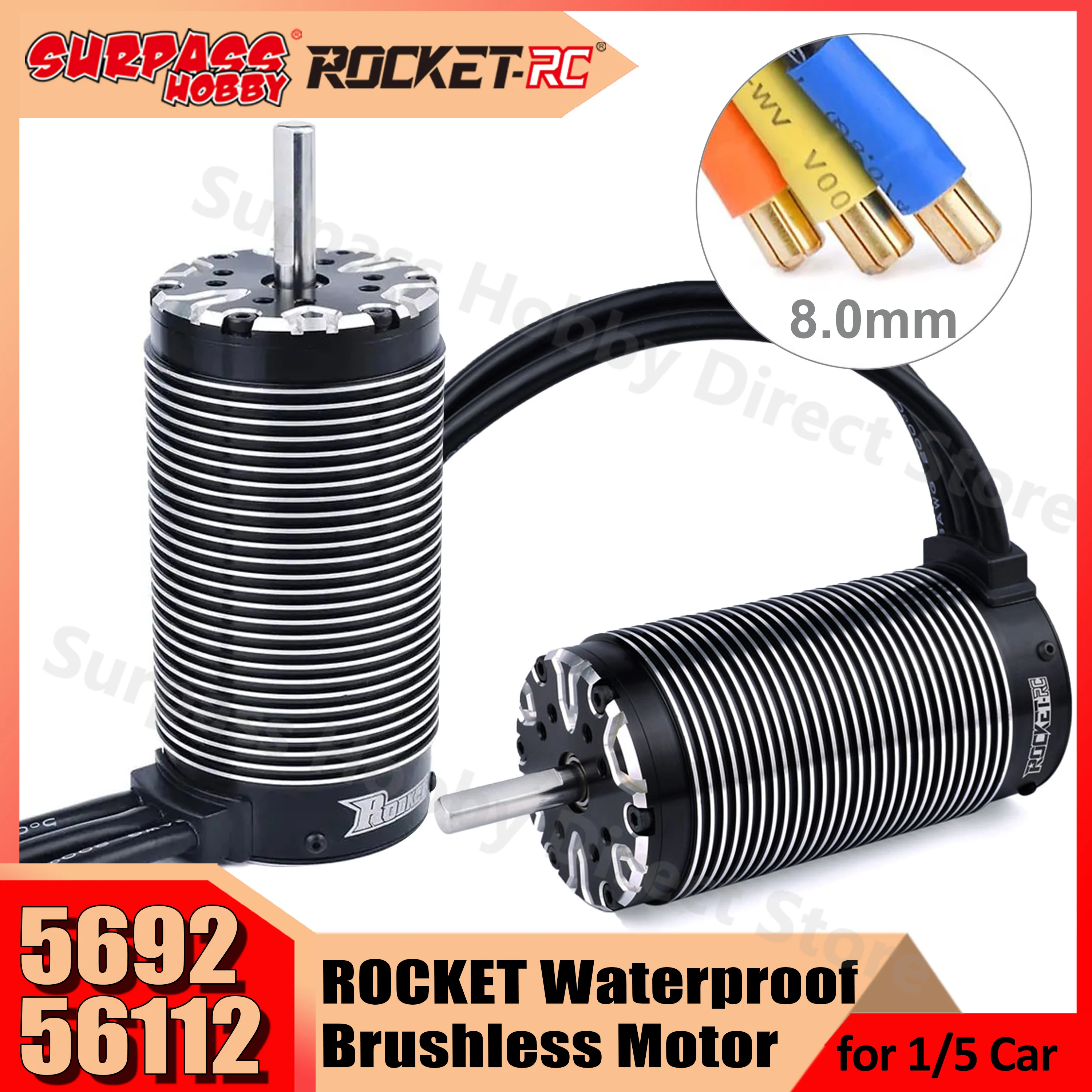 SurpassHobbyRocketRCMotor569256112WaterproofBrushlessMotorfor