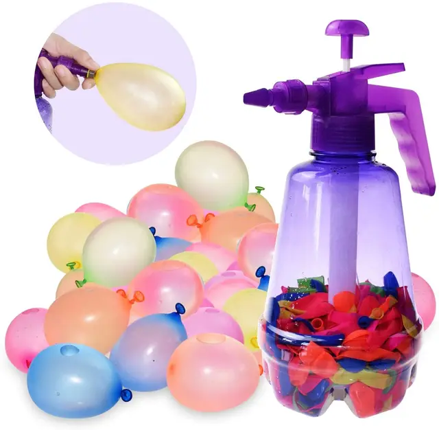 Funny Water Balloon Pumping Station with 480 Water Balloons and Water Pump Inflation Ball for Kids Birthday Bomb Random Color 2