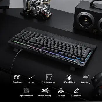Redragon K515 Shiva RGB Membrane Gaming 98 Keys Mechanical Detachable Wrist Rest Smooth Linear Switch Keyboard 2