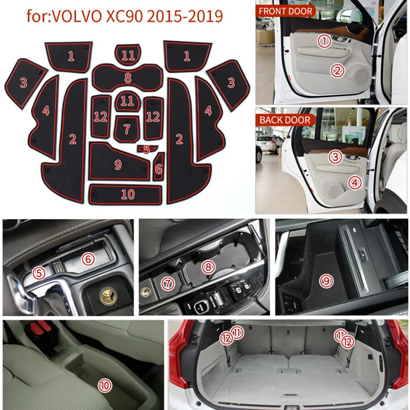 

Противоскользящий коврик для автомобиля VOLVO XC90 2015-2019