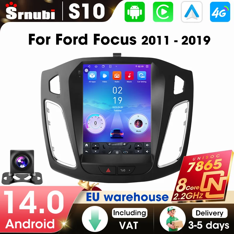 Carplay-Bildschirm Android Auto für Ford Focus 3 Mk 3 2011-2019 Autoradio UIS7865 Multimedia-Player Stereo 4G+WIFI Haupteinheit FM AM