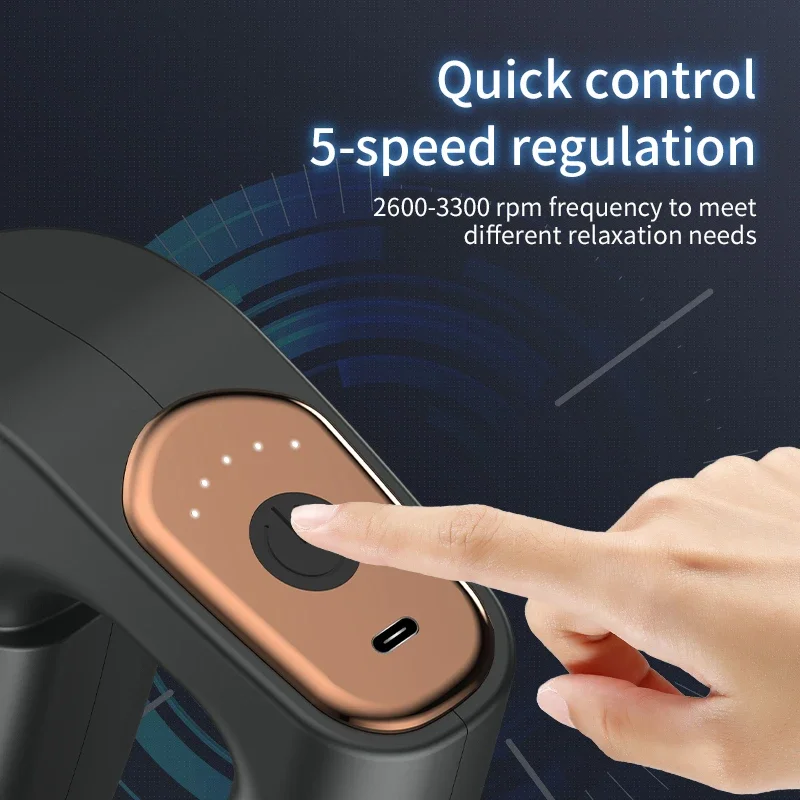 Charging Multi-Functional Vibrating Massage Belt Electric Muscle Relaxation Fitness Massager Gun Foam Roller for Pain Relief