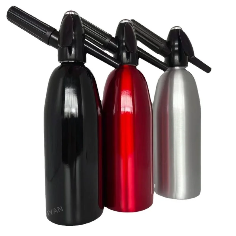 

Manual 1L Soda Maker CO2 Dispenser WATER Bubble Generator Cool Drink Cocktail Soda Machine Aluminum Bar DIY Water Dispenser