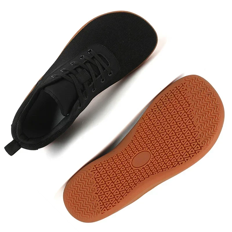 New Men's Wide Minimalist Barefoot Sneakers Unisex Minimalist Artificial Sneakers Lightweight Adjustable Slip On Walking Shoes 6