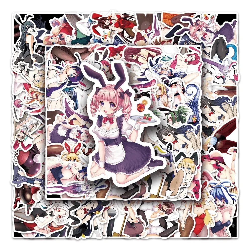 61pcs Rabbit Bunny Girl Stickers Pack Stationery Ipad Phone Case DIY Sticker Journal Accessories Handmade Scrapbooking Supplies