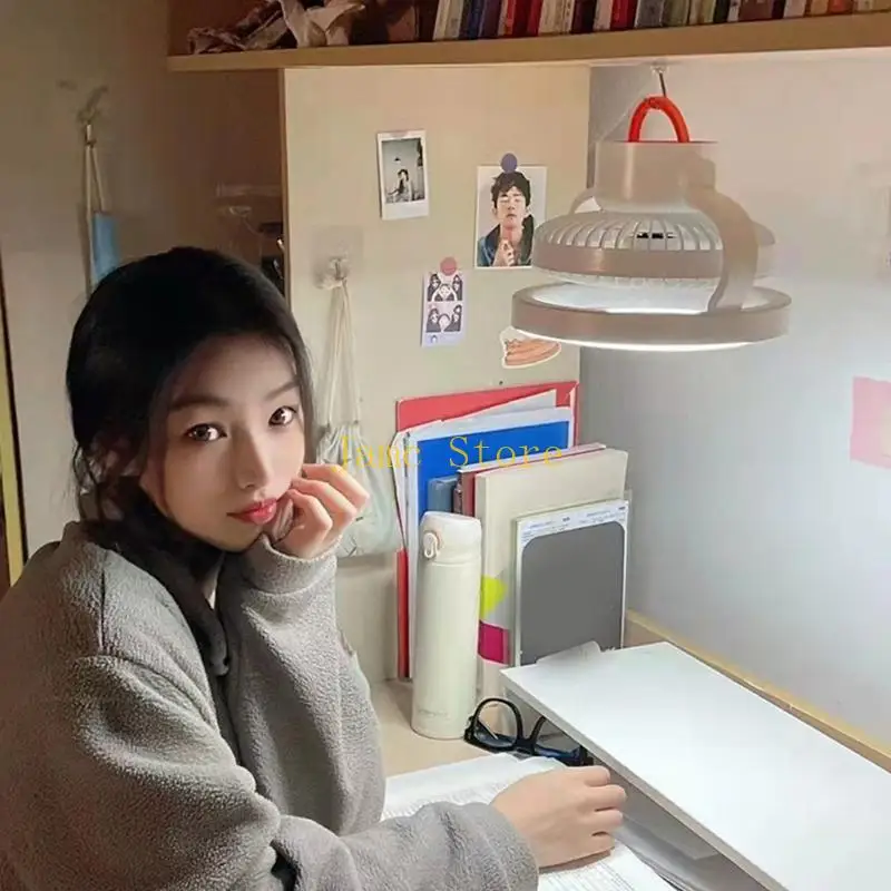 LX0B 3 기어 천장 선풍기 LED 조명 텐트 야외 피크닉용 천장 선풍기-램프