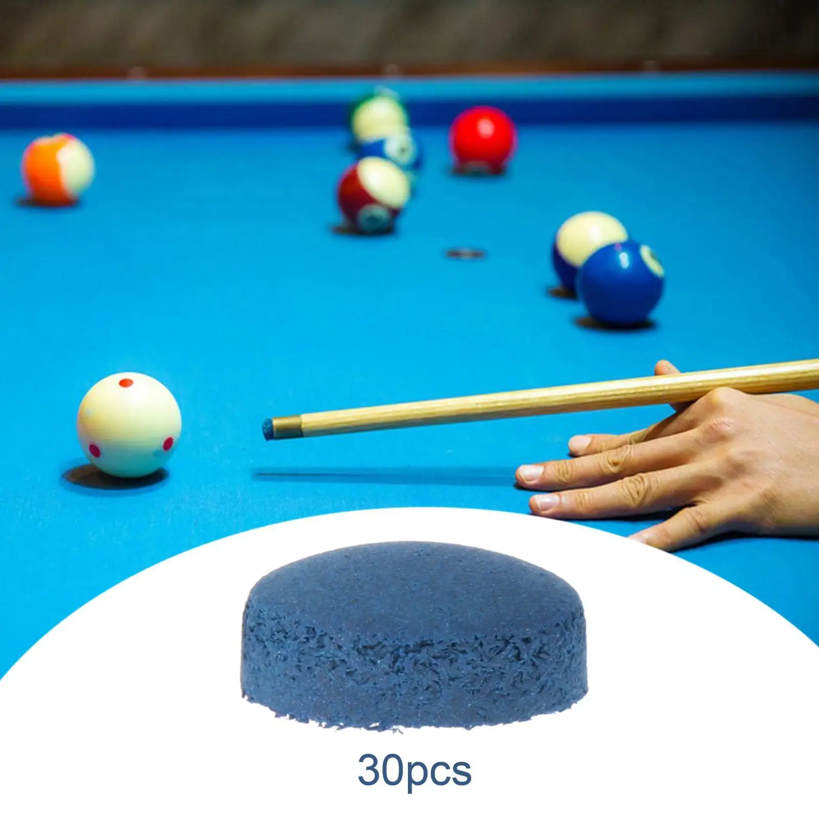 30 Pieces Pool Cue Tips Hard Accessories Stick Tips Break Jump Tips for Club Billiards Room Pool Cues Billiards Lovers Players